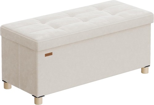 Velvet storage ottoman bench - storage,