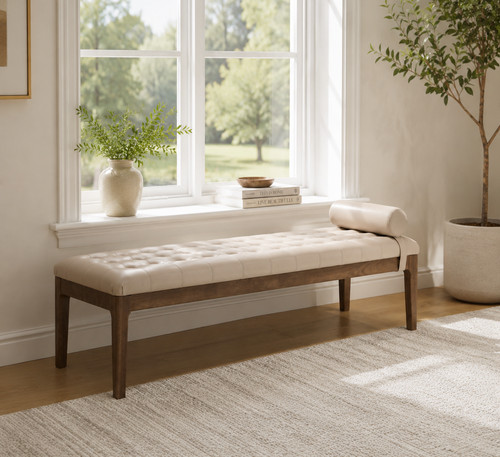 Inch upholstered bed bench - 66,